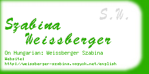 szabina weissberger business card